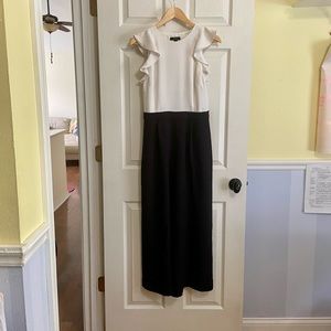 J.Crew Sleeveless ruffle black & white jumpsuit  6